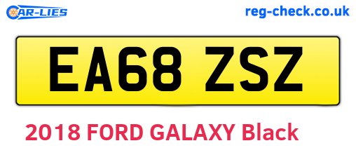 EA68ZSZ are the vehicle registration plates.