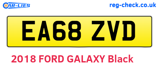 EA68ZVD are the vehicle registration plates.