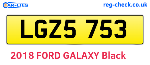 LGZ5753 are the vehicle registration plates.