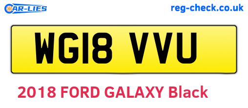WG18VVU are the vehicle registration plates.