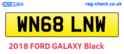 WN68LNW are the vehicle registration plates.