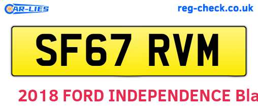 SF67RVM are the vehicle registration plates.