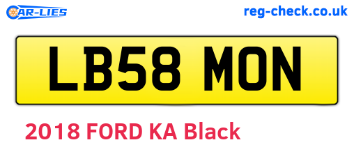 LB58MON are the vehicle registration plates.