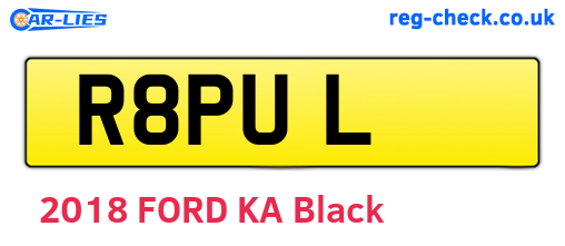 R8PUL are the vehicle registration plates.