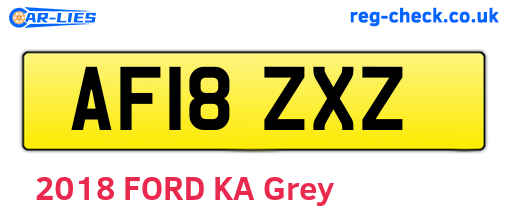 AF18ZXZ are the vehicle registration plates.