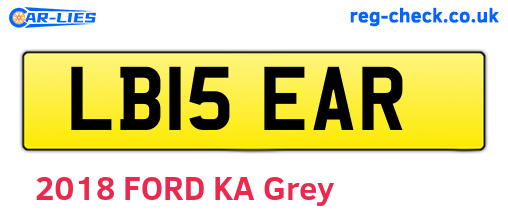 LB15EAR are the vehicle registration plates.