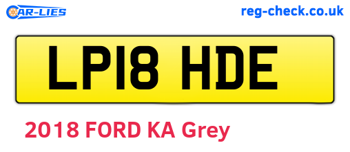 LP18HDE are the vehicle registration plates.
