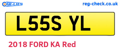L55SYL are the vehicle registration plates.