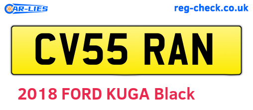 CV55RAN are the vehicle registration plates.