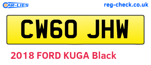 CW60JHW are the vehicle registration plates.