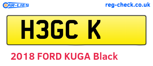 H3GCK are the vehicle registration plates.