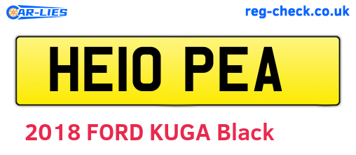 HE10PEA are the vehicle registration plates.