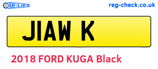 J1AWK are the vehicle registration plates.