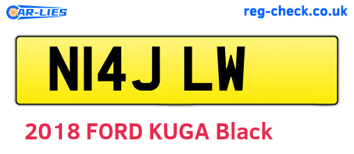 N14JLW are the vehicle registration plates.