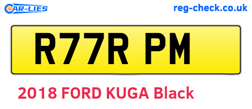 R77RPM are the vehicle registration plates.