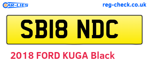 SB18NDC are the vehicle registration plates.