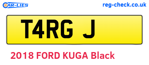 T4RGJ are the vehicle registration plates.