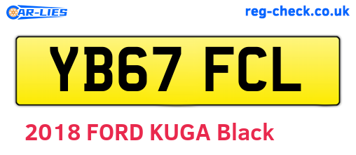 YB67FCL are the vehicle registration plates.