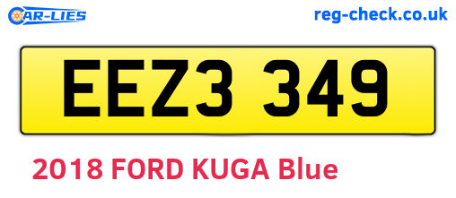 EEZ3349 are the vehicle registration plates.
