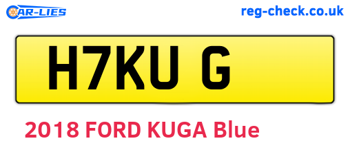 H7KUG are the vehicle registration plates.