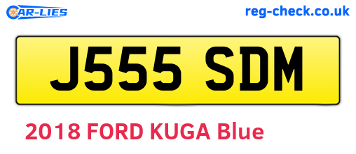 J555SDM are the vehicle registration plates.
