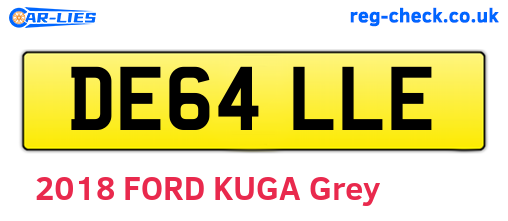 DE64LLE are the vehicle registration plates.