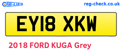 EY18XKW are the vehicle registration plates.