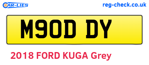 M90DDY are the vehicle registration plates.