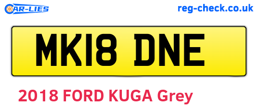 MK18DNE are the vehicle registration plates.