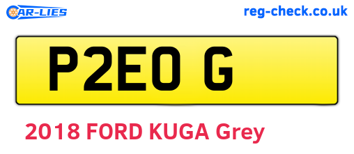 P2EOG are the vehicle registration plates.