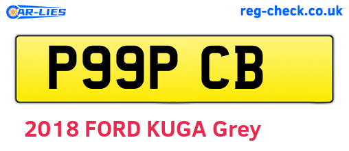 P99PCB are the vehicle registration plates.