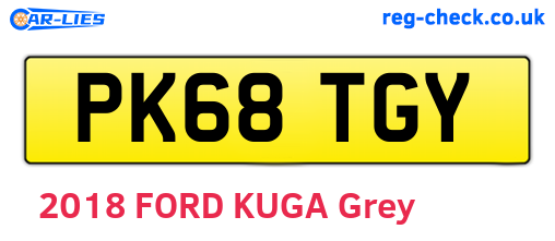 PK68TGY are the vehicle registration plates.