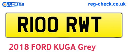 R100RWT are the vehicle registration plates.