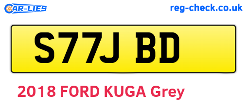 S77JBD are the vehicle registration plates.