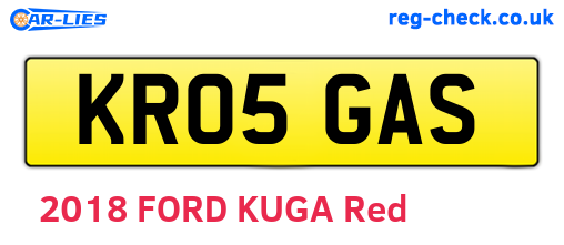 KR05GAS are the vehicle registration plates.