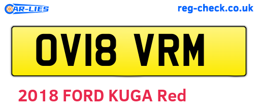 OV18VRM are the vehicle registration plates.