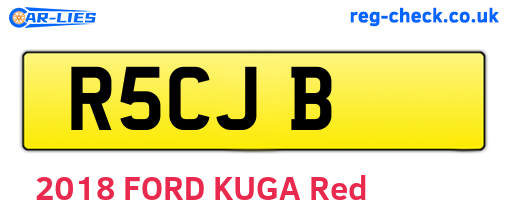 R5CJB are the vehicle registration plates.