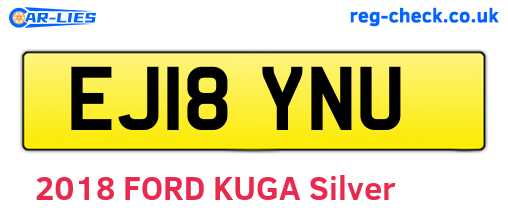 EJ18YNU are the vehicle registration plates.