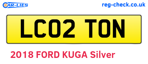 LC02TON are the vehicle registration plates.