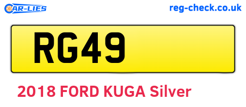 RG49 are the vehicle registration plates.