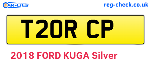 T20RCP are the vehicle registration plates.
