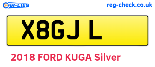 X8GJL are the vehicle registration plates.