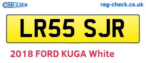 LR55SJR are the vehicle registration plates.