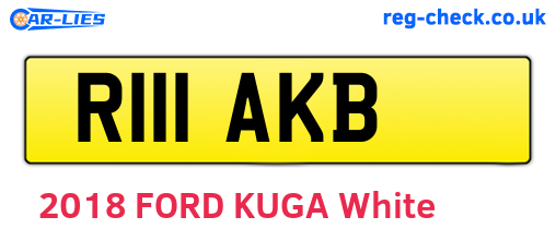 R111AKB are the vehicle registration plates.