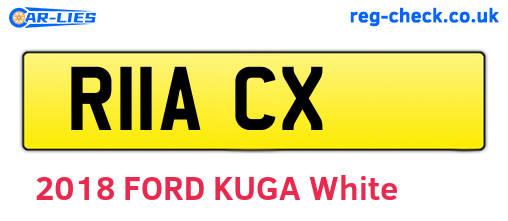 R11ACX are the vehicle registration plates.