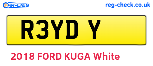 R3YDY are the vehicle registration plates.