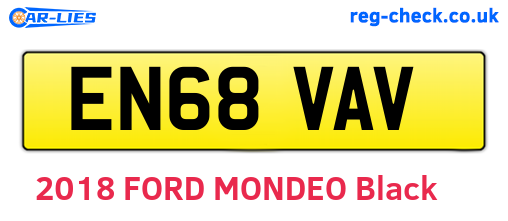 EN68VAV are the vehicle registration plates.