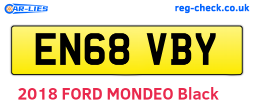 EN68VBY are the vehicle registration plates.