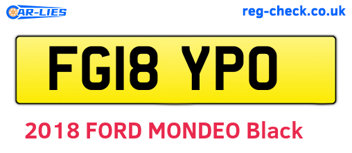 FG18YPO are the vehicle registration plates.