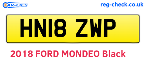 HN18ZWP are the vehicle registration plates.
